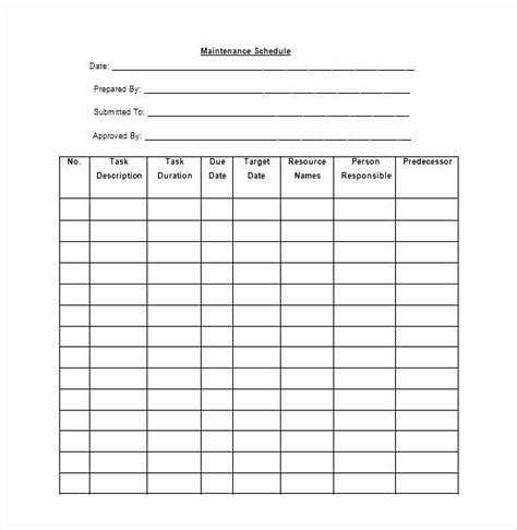 Preventive Maintenance Form Template Awesome Vehicle Preventive