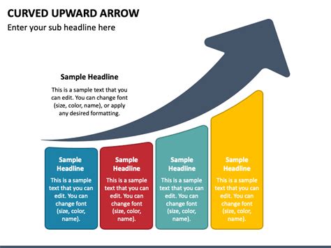 Curved Upward Arrow Powerpoint Template Ppt Slides