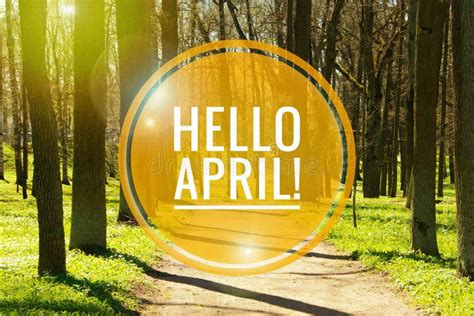 Banner Hello April Hi Spring Hello April Welcome Card We Are Waiting