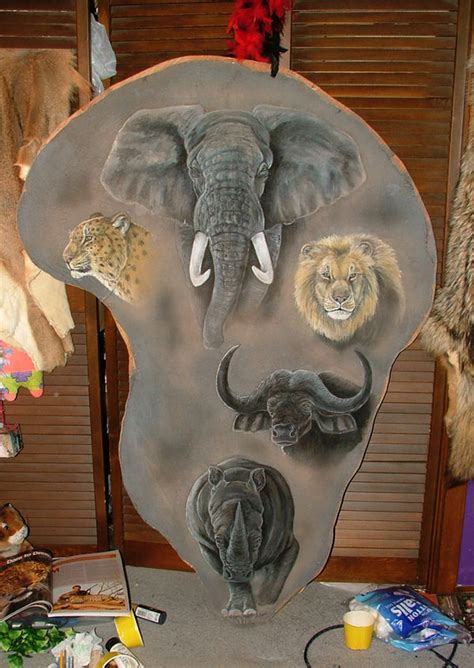 Africas Big Five Painting By Gray Ghost Creations On Deviantart