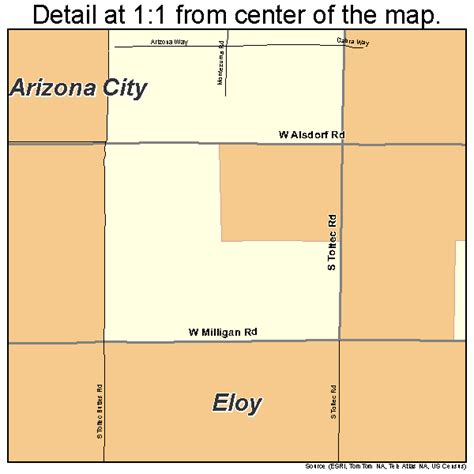 Eloy Arizona Street Map 0422360