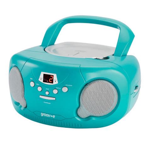Groov E Original Boombox Portable Cd Player With Radio Teal