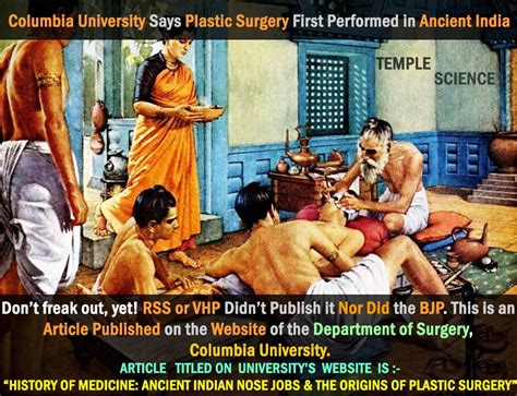 Temple Science Plastic Surgery First Performed In Ancient