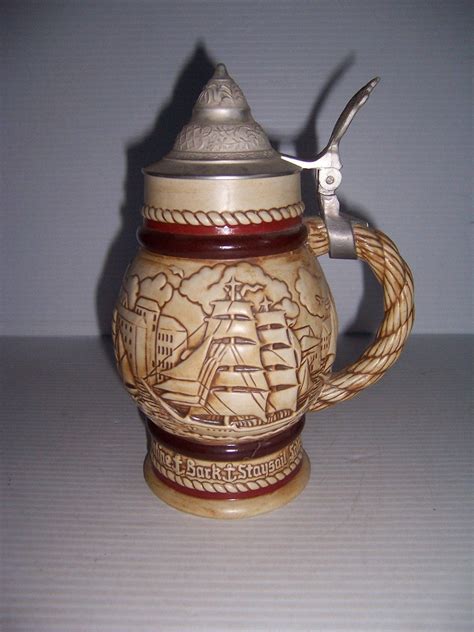 Vintage Avon Collectible Numbered Handcrafted Ceramic Tall Ships Beer