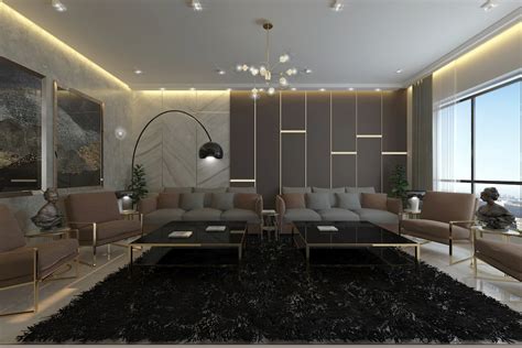 Modern Living Hotel Room On Behance