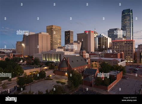 Elevated City Skyline With Devon Tower Hi Res Stock Photography And
