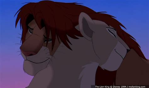 Simba And Nala Hugging