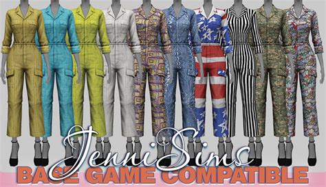 Best Jumpsuit Cc For The Sims 4 Maxis Match Alpha Fandomspot