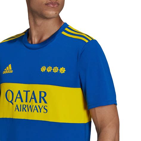 T Shirt Adidas Boca Juniors Tenue Domicile 2021 2022 Power Blue Yellow
