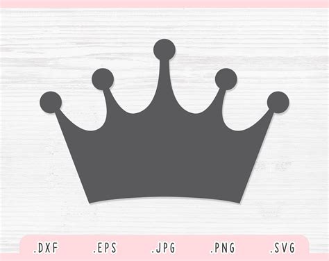 Crown Svg Dxf Png Eps Crown Vector Crown Clipart Etsy
