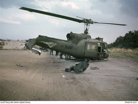 Raaf Uh 1b Huey Helicopter A2 1022 Sits In The Ammunition Dump At