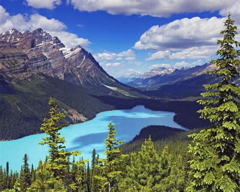 Banff National Park Canada Moraine Lake Landscape Blue