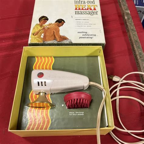Vintage Oster Infra Red Heat Massager With Scalp Attachment For Head