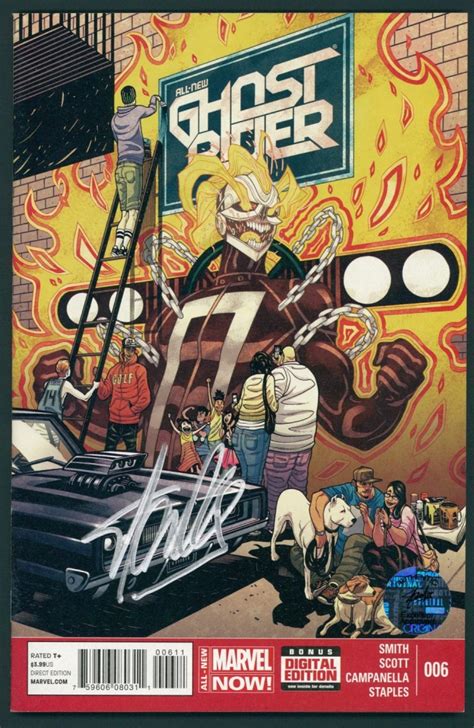 Stan Lee Signed The New Ghost Rider Issue 6 Marvel Comic Book Stan