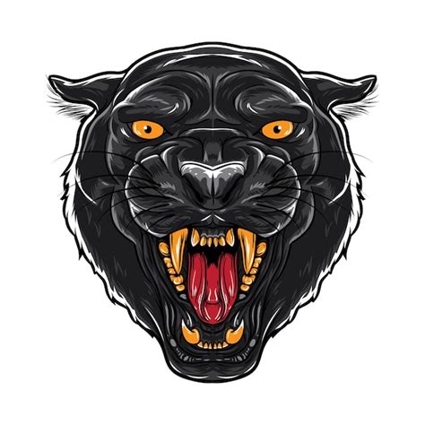 Premium Vector Angry Black Panther Face