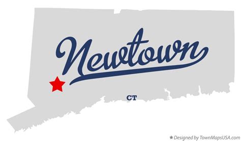 Map Of Newtown Ct Connecticut