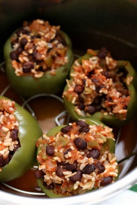 Hot cooked rice to serve it with. Instant Pot/Slow Cooker Mexican Stuffed Peppers | Recipe ...