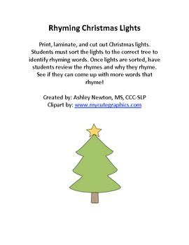 Christmas tree rhymes by Ashley Newton  Teachers Pay Teachers