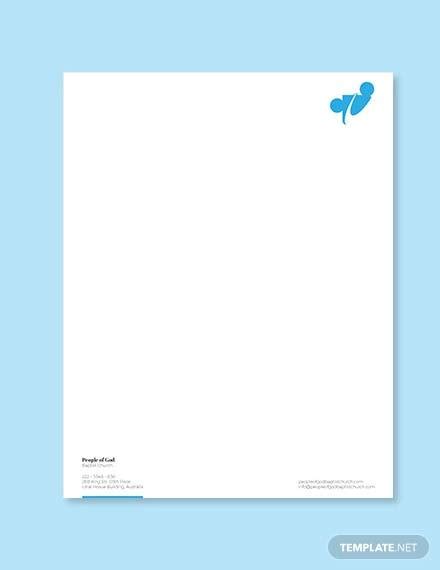 This free ms word letterhead template features a simple layout and fancy script font. FREE 5+ Sample Church Letterheads in AI | InDesign | MS Word | Pages | PSD | Publisher | PDF