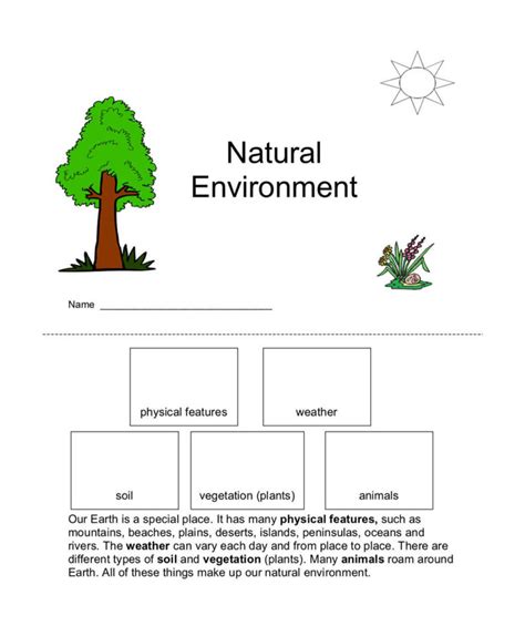 Natural Resources Worksheets