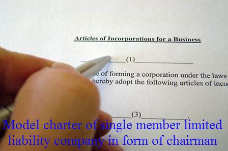 Maybe you would like to learn more about one of these? Model charter of single member limited liability company ...