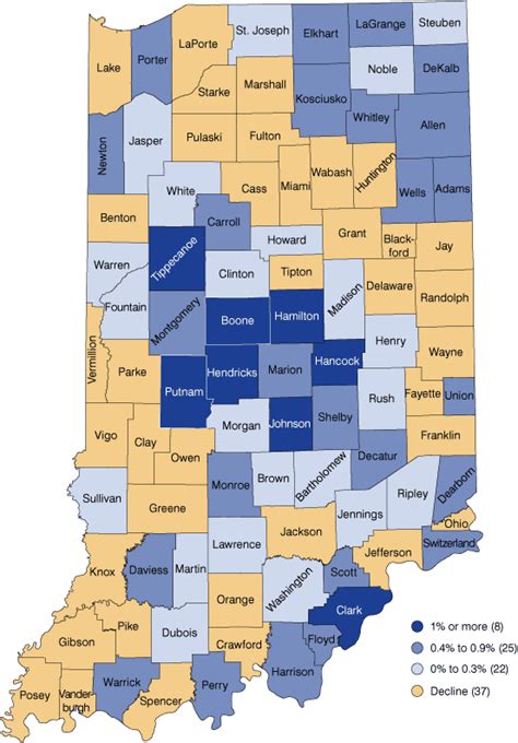 Many Indiana Counties See Stronger Population Growth In