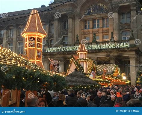 German Christmas Market In Birmingham Uk Editorial Stock Photo Image