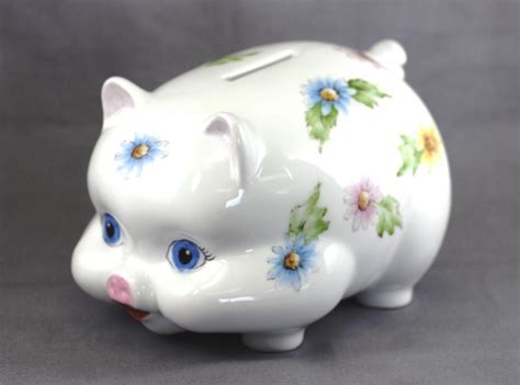 Hand Painted Piggy Banks Hand Painted Ceramic Piggy Bank It Helps