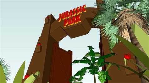 Jurassic Park Gates 3d Model