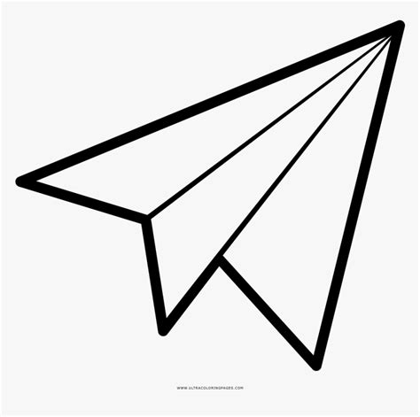 Paper Airplane Coloring Page Paper Plane Hd Png Download Kindpng