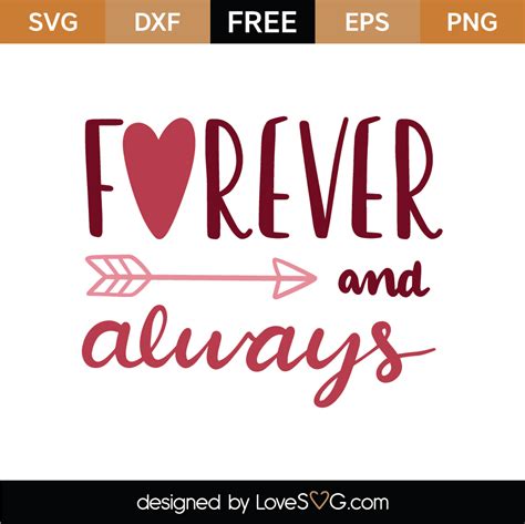 Free Forever And Always Svg Cut File