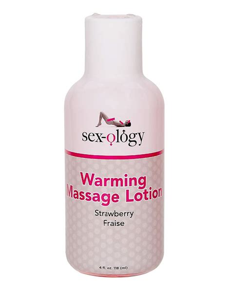 sexology warming strawberry flavored massage lotion 4 oz ohtoy
