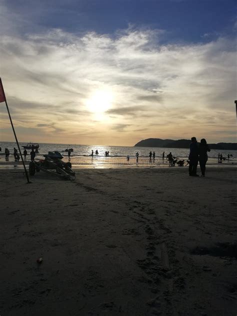 Sunset Pantai Cenang Langkawi Malaysia Stock Photo Image Of Pantai