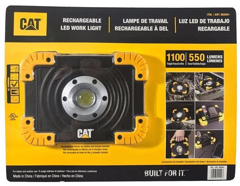 Cat Rechargeable Led Work Light High 1100 And Low 550 Lumens — Gainmart