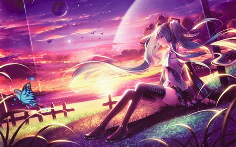 Miku Anime Girl Dreamy Fantasy Colorful Artwork Hd Anime 4k Wallpapers Images Backgrounds