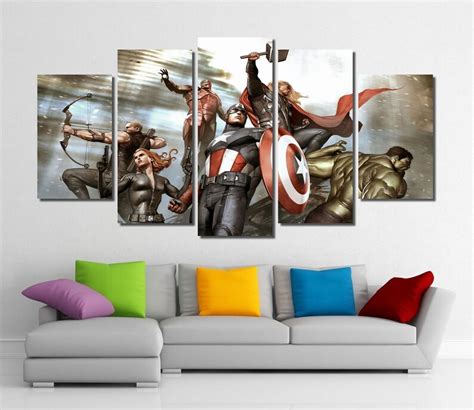 Framed Marvel Avengers Age Of Ultron Super Hero Wall Canvas Etsy