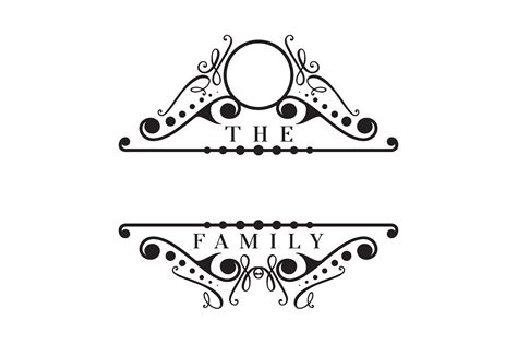 Family Monogram SVG, Farmhouse Monogram Wreath SVG Cut File By