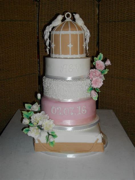 Birdcage Wedding Cake Decorated Cake By Mandy Cakesdecor