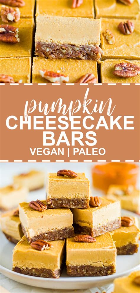 Vegan Pumpkin Cheesecake Bars What Molly Made