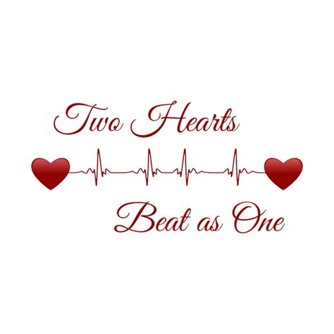 Two Hearts Beat As One Ekg Lover Heartbeat T Shirt Teepublic
