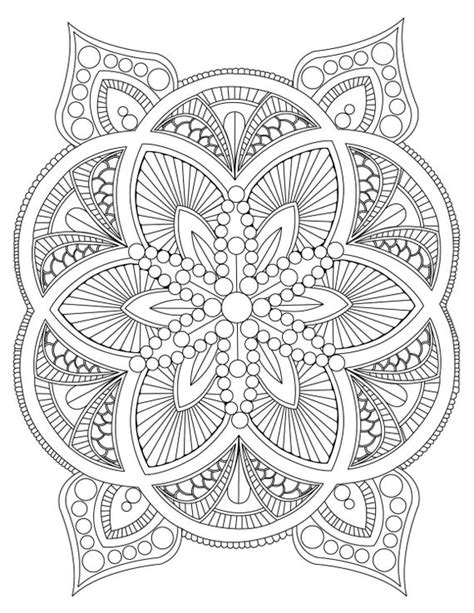 The basic of every shade is black and white. Abstract Mandala Coloring Page for Adults Digital Download