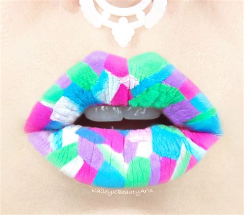 Geometric Lip Art By Kaileykbeautyarts Fyre Crazy Makeup Toofaced