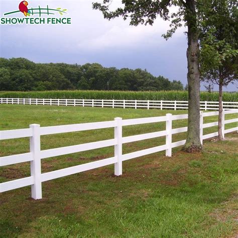 White 3 Rail Pvc Fencing Post And Rail Vinyl Horse Farm Fence China