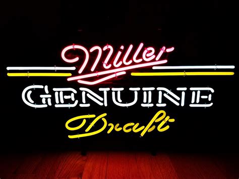 Miller Genuine Draft Script Neon Sign Miller Genuine Draft Script Neon