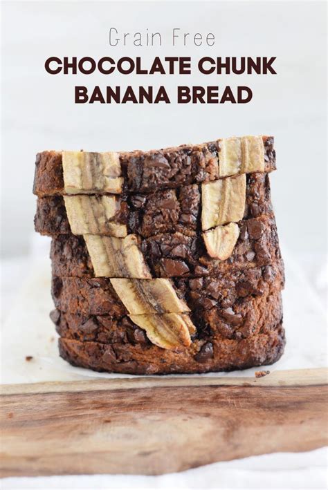 The best moist banana bread that is so delicious you won't know it's healthy! Grain Free Chocolate Chunk Banana Bread | Recipe in 2020 ...