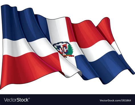 Dominican Republic Flag Royalty Free Vector Image