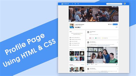 How To Make Social Media Website Profile Page Design Using Html And Css