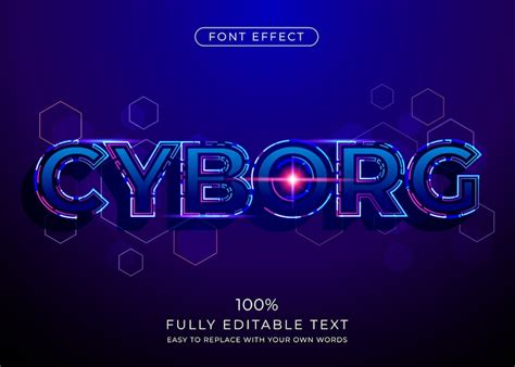 Premium Vector Futuristic Technology Text Effect Editable Font Style