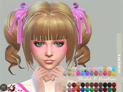 Sims 4 Hairs Studio K Creation Animate Hair 73 Hina 004