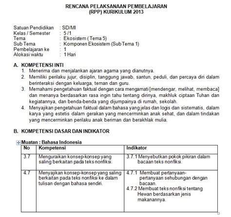 Rpp Bahasa Indonesia Kelas 2 Sd Ktsp